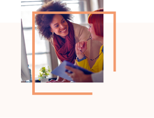 two women at work