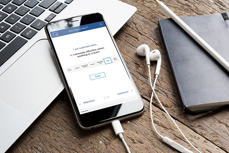 10x Personality mobile first design